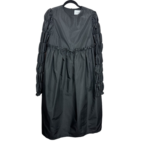 SLEEPER I Like It Puff paneled midi dress Black sz M - Picture 7 of 8